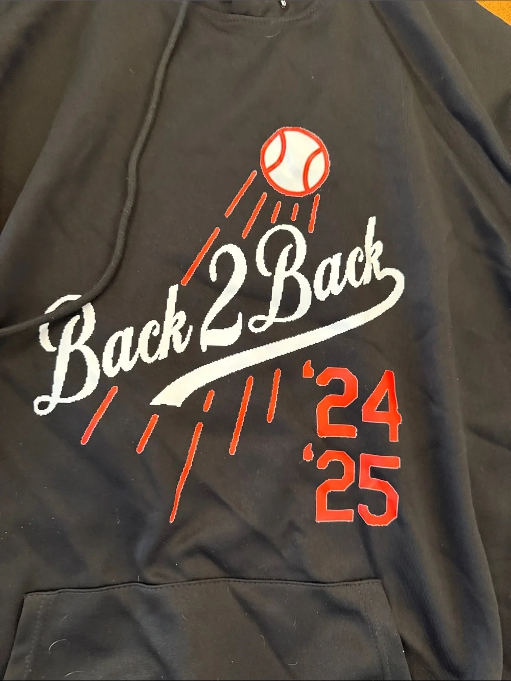 Men's Black 'Back2Back' Graphic Hoodie - Red & White Accents xxxl Los Angeles Do
